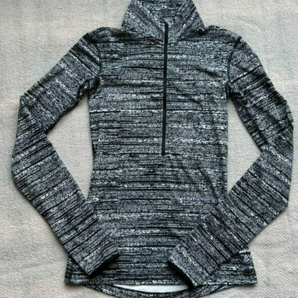 Nike Pro Dri-fit Half Zip Top Jacket Long Sleeve Size XS Black White - Picture 1 of 8